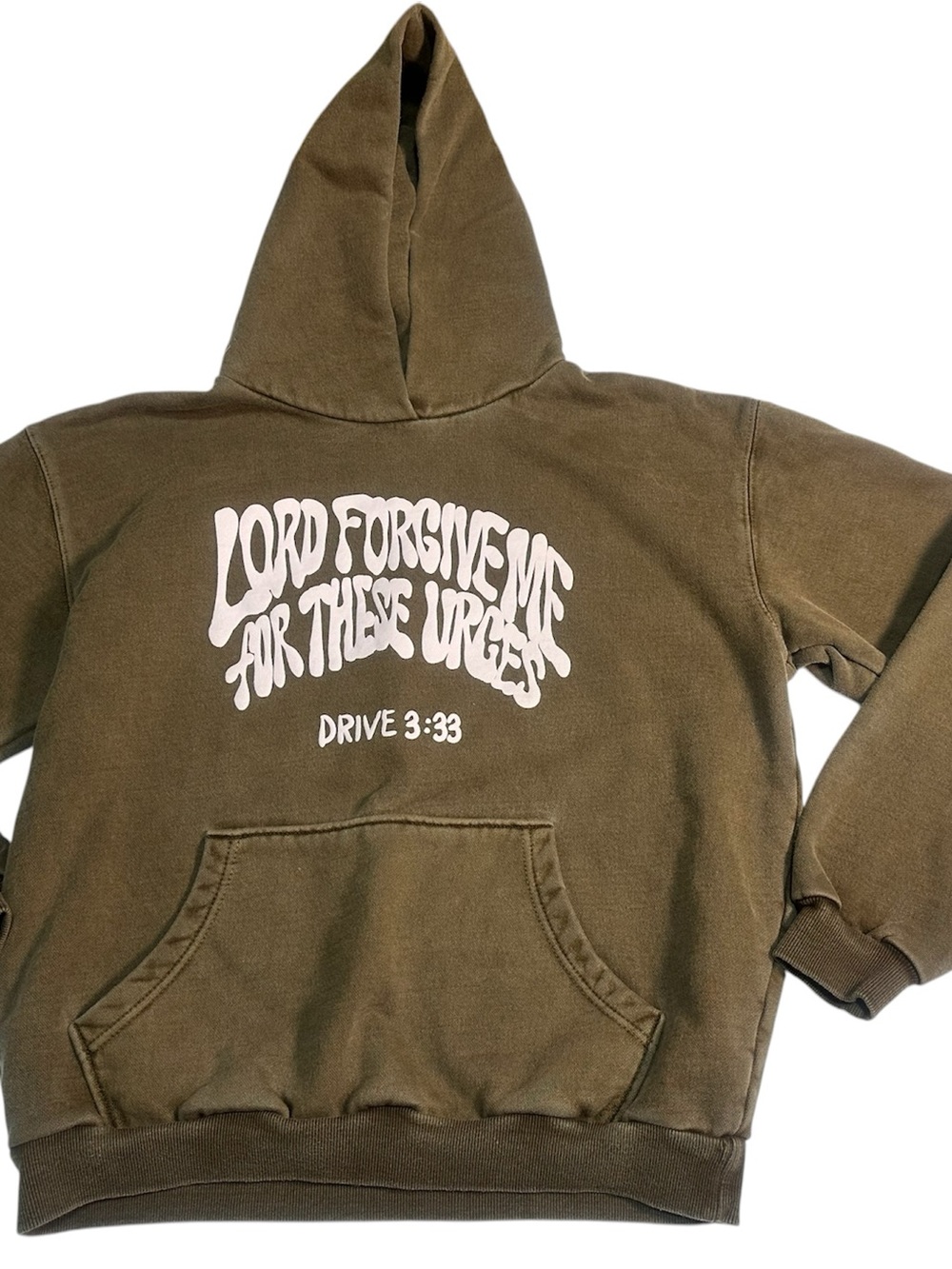 CYN Hoodie “Lord Forgive me For These Urges-  Brown EUC